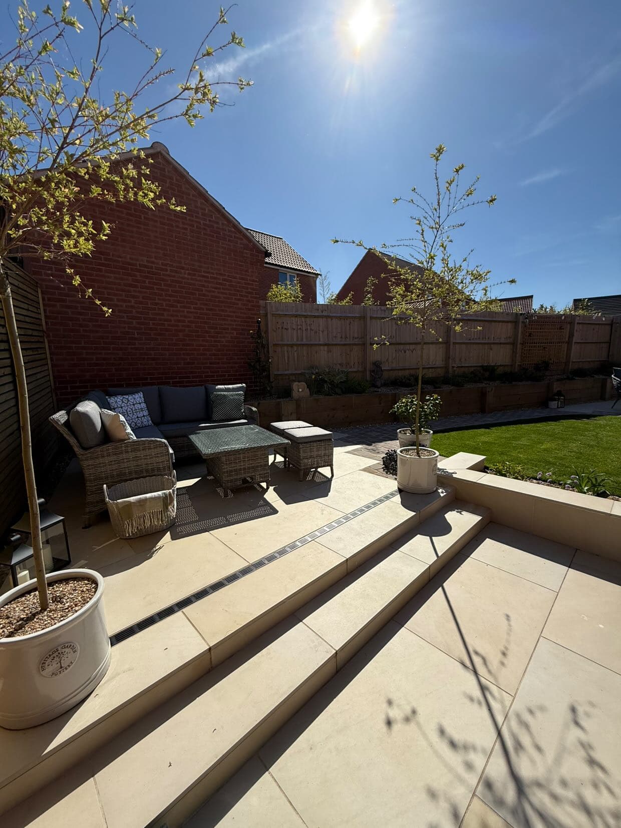Porcelain & Sandstone Paving — Coppermill Landscapes Chesterfield
